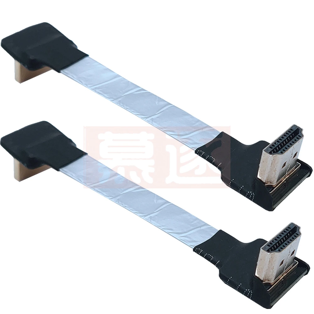 FPV HD tipo A Stecker arriba abajo Abgewinkelt 90 Grad Zu HDMI-kompatiblen HDTV FPC Flach Kabel Für Kamera TV multicóptero Luftaufnahme - imagen 5