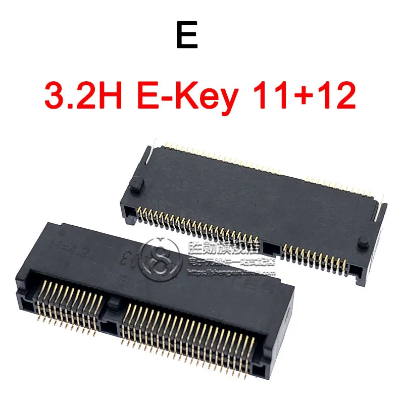 Conector M.2 67P E KEY NGFF, enchufe de interfaz SSD, E-KEY, 2,3 H, 3,2 H, 4,2 H, 4,8 H, 5,3 H, 5,5 H, 6,7 H, 8,5 H, 10 Uds. - imagen 2