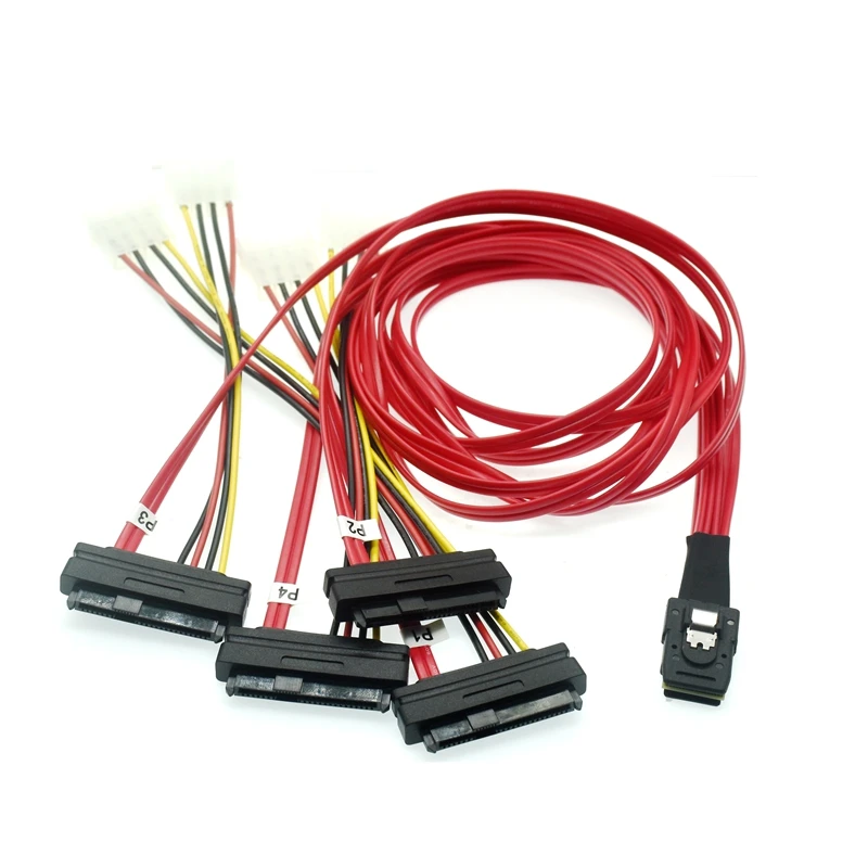 LSI / 3Ware Molex Mini SAS SFF-8087 a SFF-8482 y cable de alimentación X4 SAS - imagen 2