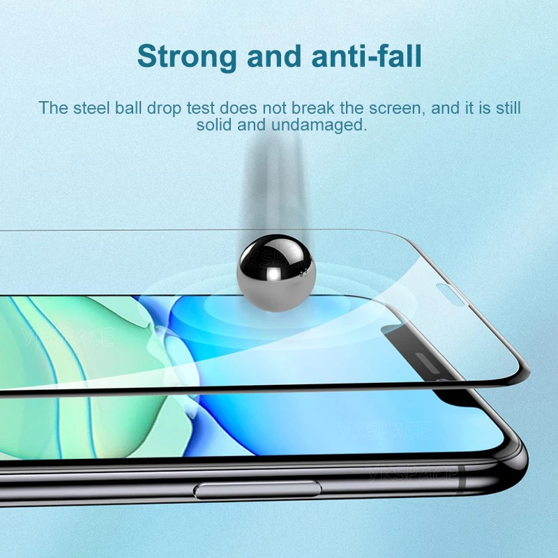 Protector de pantalla de vidrio templado transparente para iPhone, película protectora de pantalla completa 9H HD para iPhone 16, 15, 14 Plus, 13, 12 mini, 11 Pro, X, XS Max, XR, 5 unidades - imagen 2