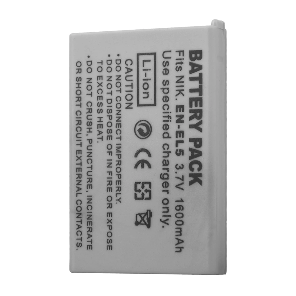 3,7 V 1600mAh EN-EL5 batería + cargador USB para Nikon Coolpix P4 P80 90 100 P500 P510 P520 P530 P5000 P5100 P6000 batería de cámara - imagen 2