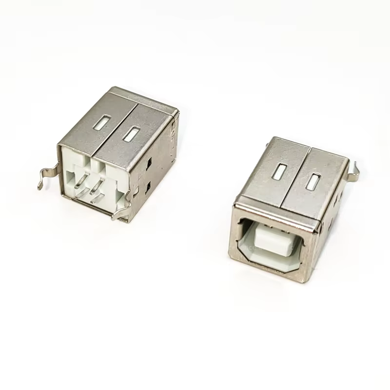 Conector USB Tipo B Hembra Ángulo Recto – Soldadura PCB - imagen 4