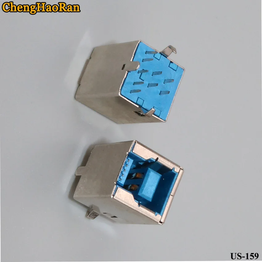 ChengHaoRan-conector hembra/hembra USB 3,0, conector BF de 180 grados, interfaz de impresión tipo B, carcasa de cobre, 2 unids/lote - imagen 5