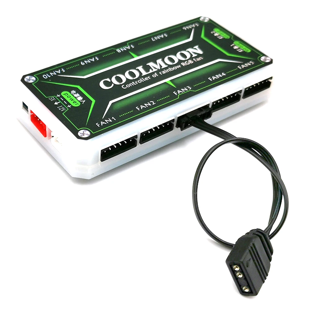Coolmoon-Cable adaptador de controlador de ventilador, convertidor ARGB pequeño de 4 pines/6 pines, 5V, 3 pines