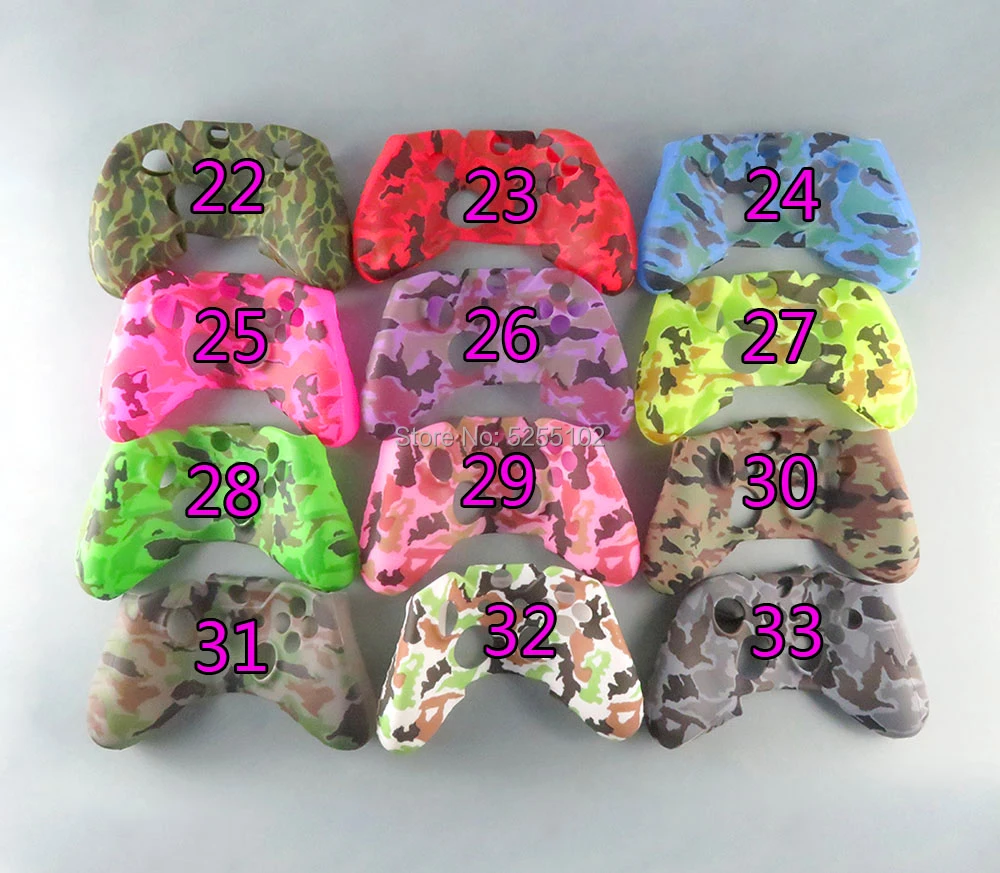 Funda protectora de silicona para XBox One, Protector de controlador, impresión por transferencia de agua, cubierta de camuflaje, tapas de agarre, 15 Uds. - imagen 4