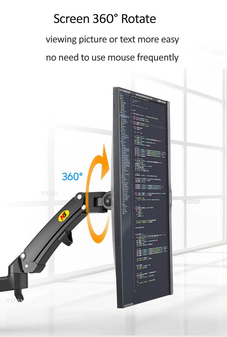 NB nuevo F150 3-12kg resorte de Gas de aluminio de movimiento completo 17 "-35" soporte de pared para Monitor soporte de montaje para TV LCD 3-12KG 2-10KG - imagen 3