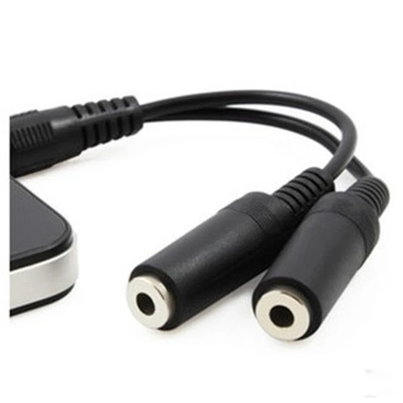 Adaptador divisor de auriculares con conector de 3,5mm, Cable de Audio de extensión de 1 macho a 2 hembra para Samsung, huawei, teléfono móvil Universal MP3 - imagen 2