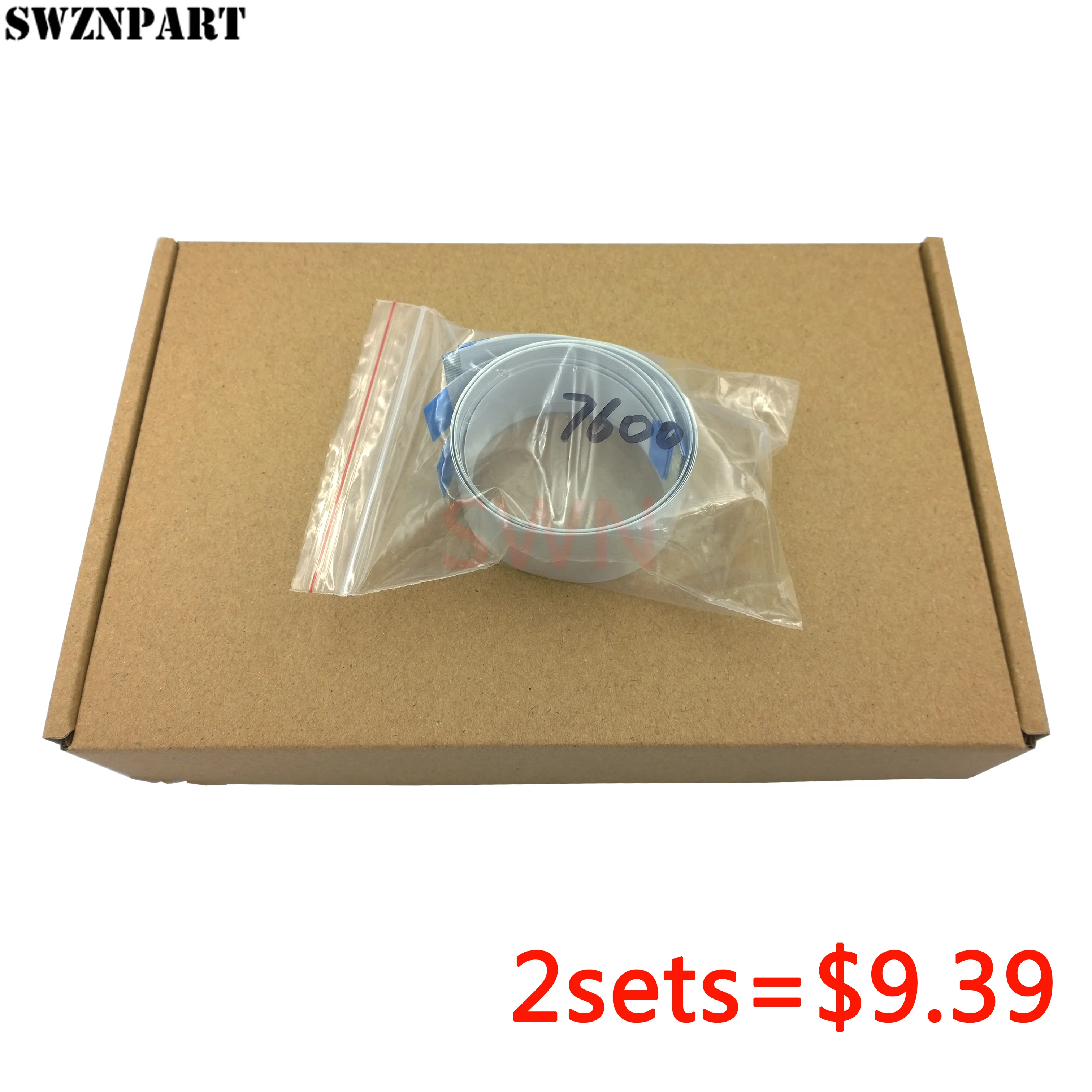 2 juegos 4 Uds cable de datos de cabezal de impresión cable plano FFC para Epson Stylus Pro 7600 9600 17 pines 30 pines 40cm de largo