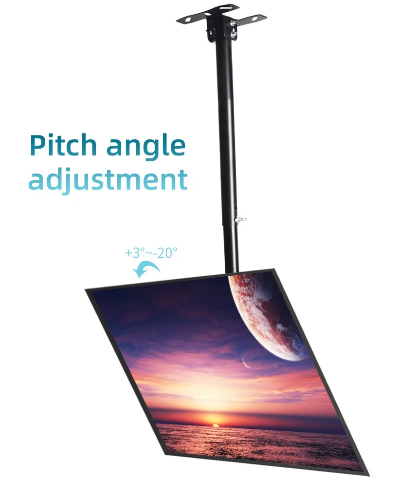 Soporte de pared giratorio para Tv, colgador colgante de 14-40 pulgadas, inclinación giratoria de 360 grados, movimiento completo, VESA 200, T520 - imagen 4