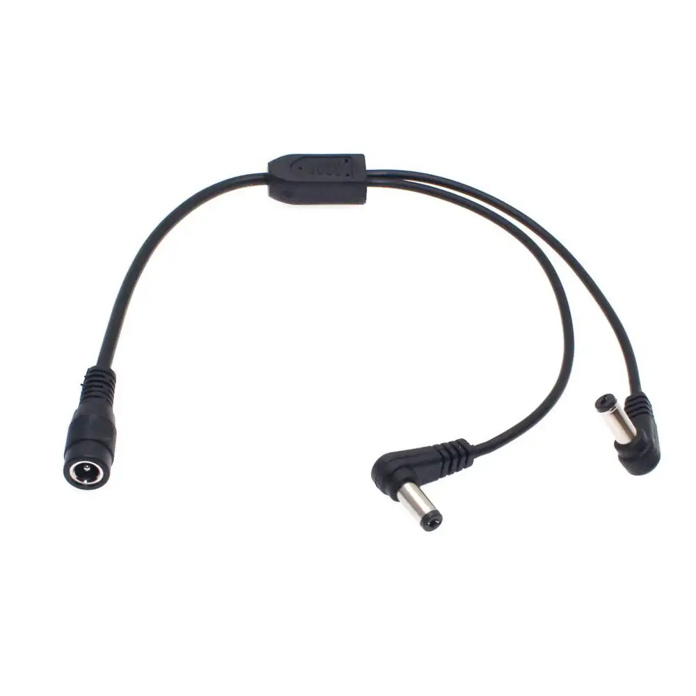 Adaptador divisor de alimentación CC, Cable de enchufe de 5,5mm x 2,1mm, 12V, para cámara CCTV, tira de luz LED, 1 hembra a 2 vías en ángulo macho - imagen 2