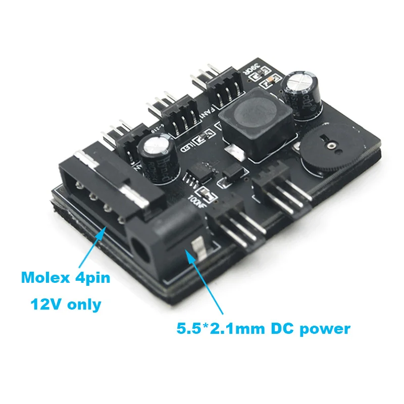 Controlador de temperatura de velocidad del ventilador de refrigeración de 3 pines, divisor de fuente de alimentación del concentrador del ventilador de 3 pines por 4Pin o SATA - imagen 4