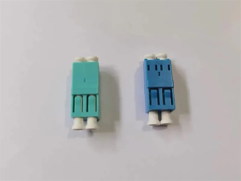 Adaptador LC 200 Uds con obturador duplex de alta densidad SM APC OM3 LC adaptador de fibra óptica dúplex acoplador de fibra óptica LC HD ELINK - imagen 2