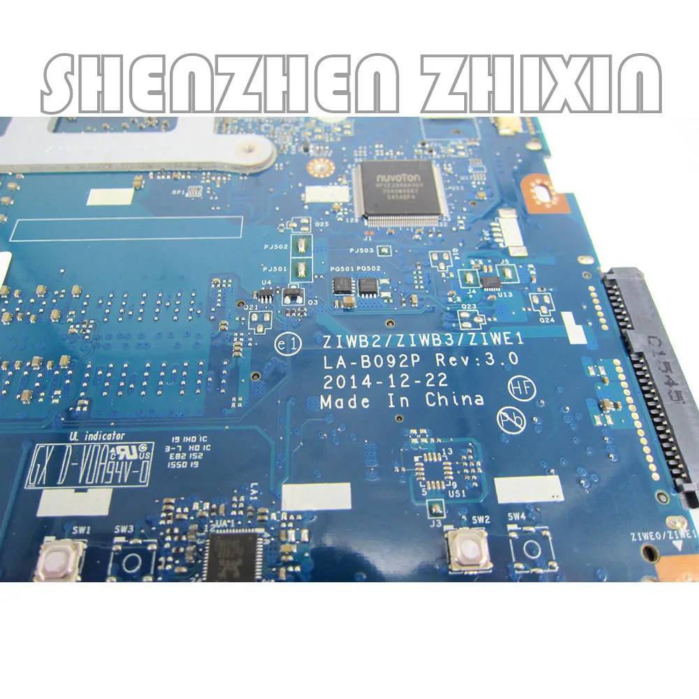 Yourui para Lenovo B50-80 B50-70 E50-80 placa base de computadora portátil con i3-5005U CPU ZIWB2/ZIWB3/ZIWE1 LA-B092P U0V 5B20K57122 - imagen 3