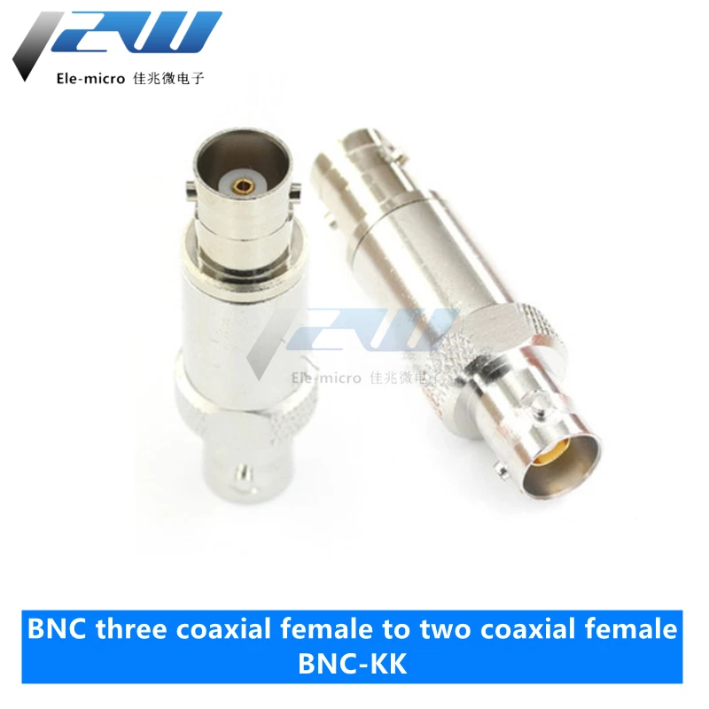 Adaptador de tres Bayonet TRB, accesorio BNC/Q9 macho a hembra de Radio frecuencia Triaxial a dos coaxiales, BNC cabezal de prueba, prueba en T 1533B, 1 unidad - imagen 2