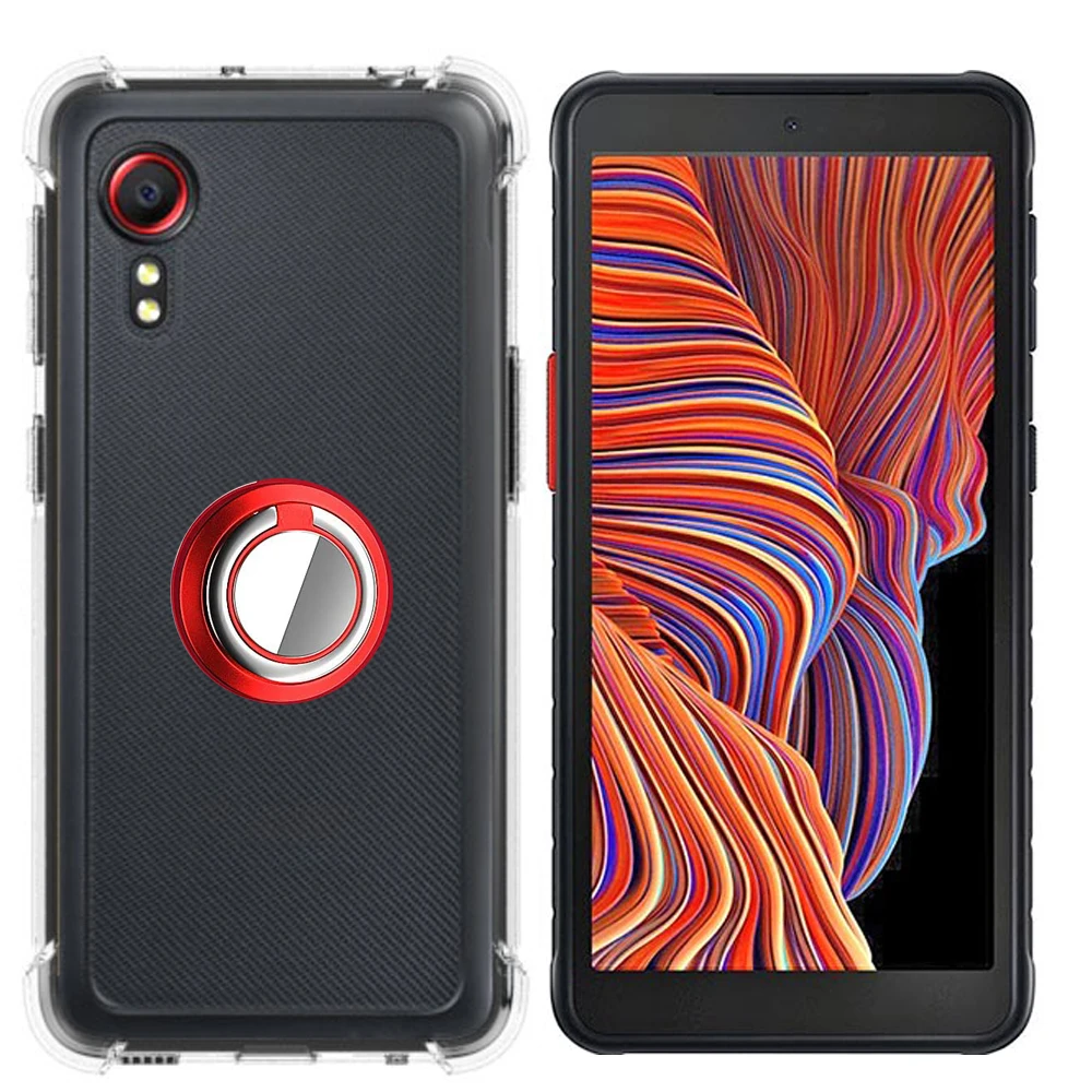 Funda transparente con soporte de anillo para Galalaxy Xcover5, funda resistente a prueba de golpes para Samsung Galaxy Xcover 6 4 5 4S Pro - imagen 2