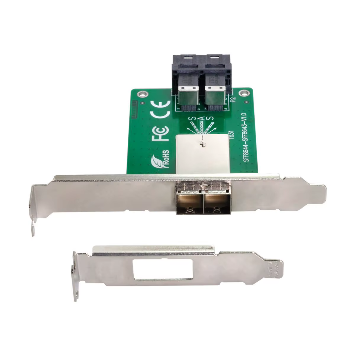 Adaptador Mini SAS HD SFF-8644 a SAS Doble Puerto Perfil Bajo - imagen 3