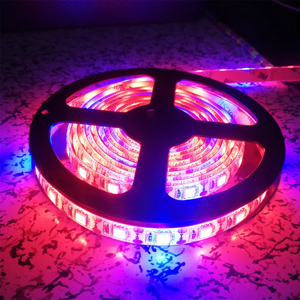 Tira de luz led impermeable para cultivo de plantas de interior, lámpara phyto para semillero de flores y vegetales, 5050 60leds/m 4 rojo 1 azul - imagen 4
