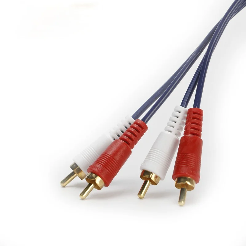 Cable de Audio auxiliar de 3,5mm, conector Lotus 2 RCA, amplificador de potencia de salida de teléfono y ordenador, línea de Audio de 1,5 m, 1 ud. - imagen 5