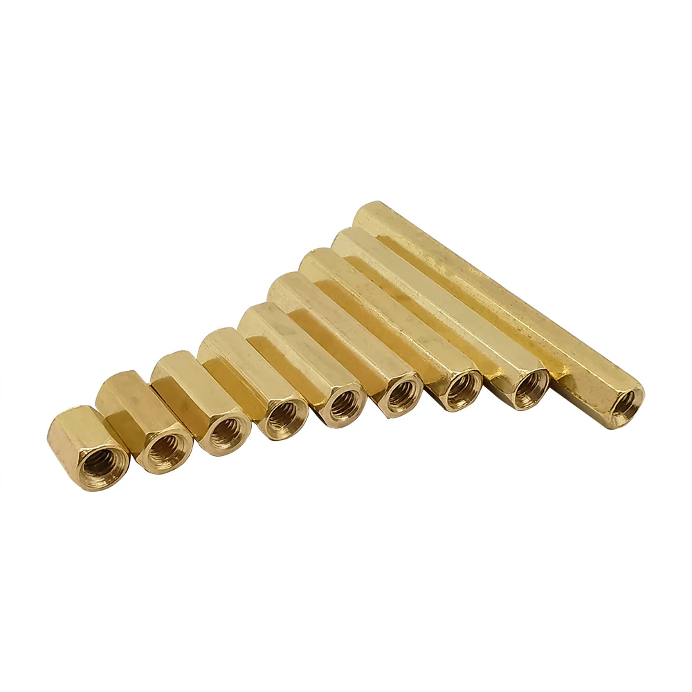 10 piezas M3 6-40mm latón Hex macho hembra separador Pilar Stud montaje espaciador hexagonal PCB placa base tornillo de perno hueco - imagen 4