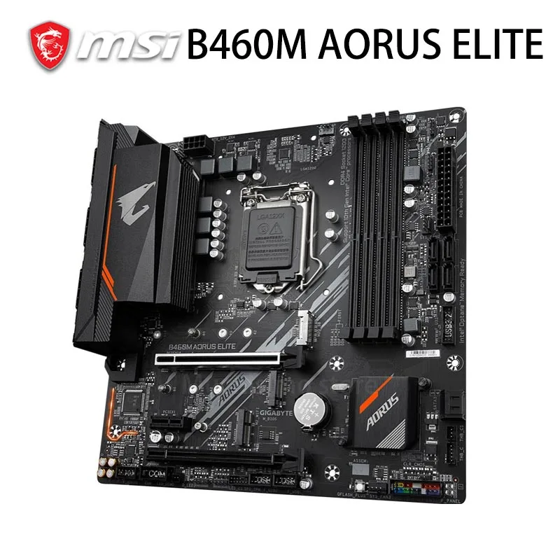 Gigabyte-Conjunto de placa base B460M AORUS ELITE + CPU, Intel Core i3 10100F, LGA 1200, DDR4, 128GB, DDR4, PCI-E, 3,0 M.2, 3,6 GHz, ATX, nuevo - imagen 3