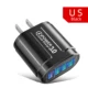 4Port US plug Black