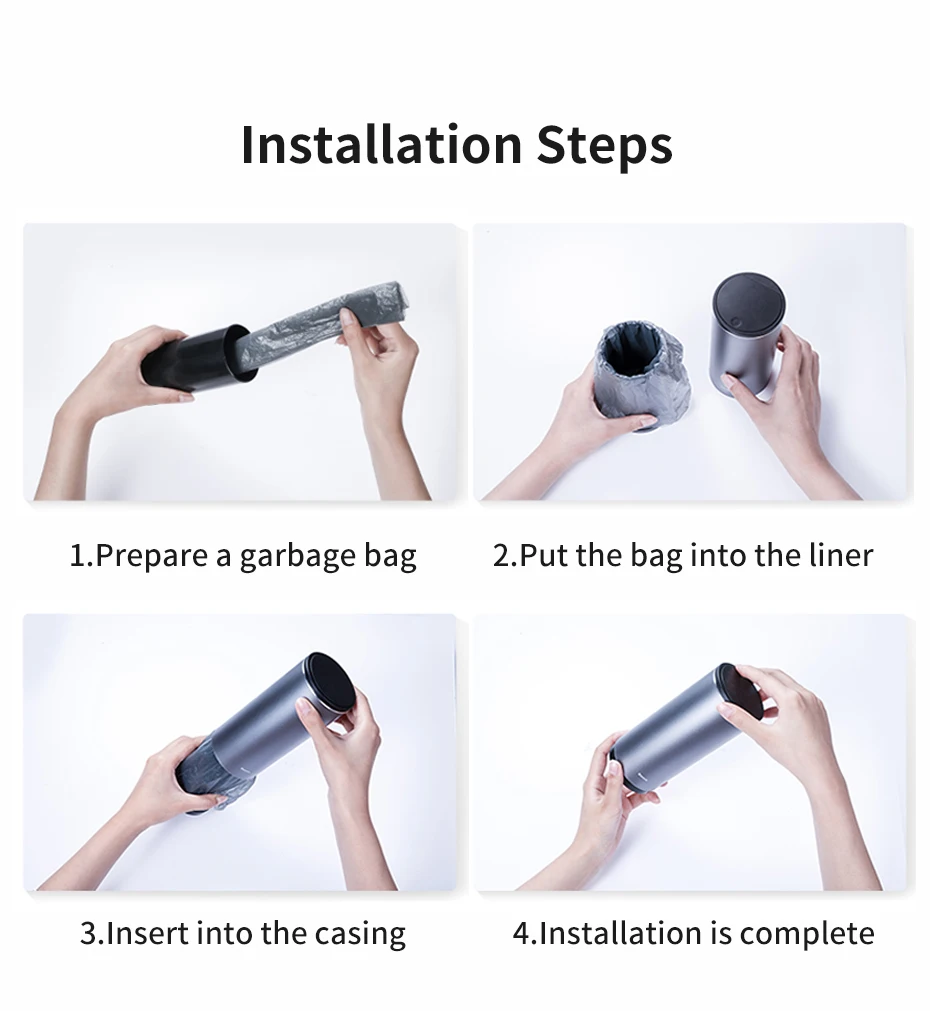 Baseus-Cubo de basura y almacenamiento de accesorios para el coche, cesta organizadora de elementos en la parte interna del auto de aleación sirve como bolsa - imagen 5