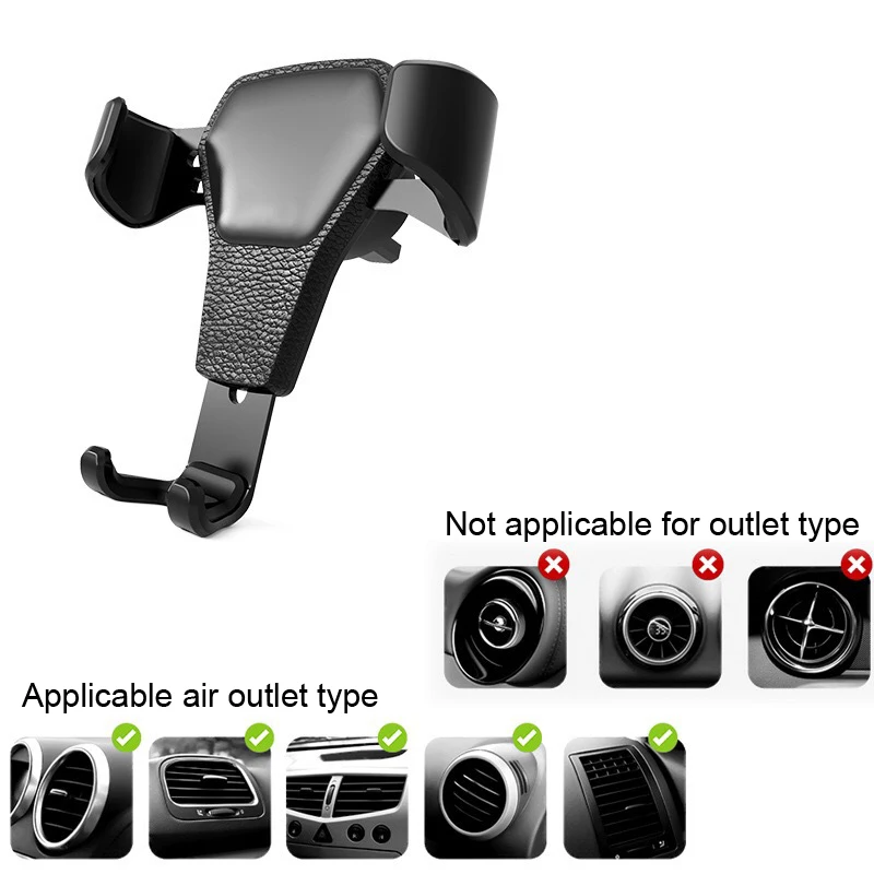 Soporte de gravedad para teléfono en el coche, montaje de Clip de ventilación de aire, soporte de teléfono móvil No magnético, soporte celular para iPhone X 7 - imagen 4