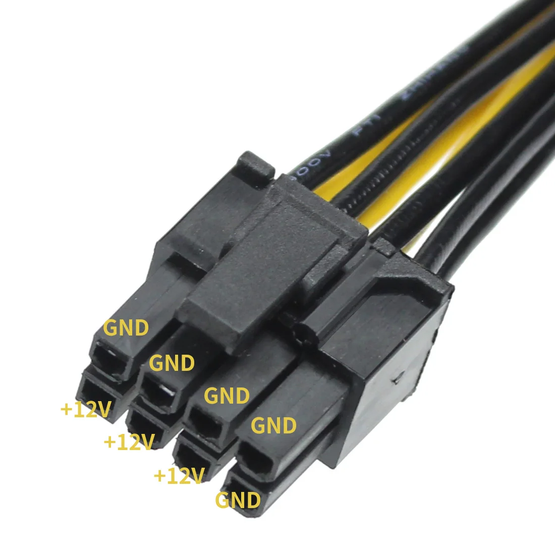 XT-XINTE de 6 pines hembra a 8 pines macho, Cable convertidor de alimentación PCI Express de 18awg, tarjeta gráfica de vídeo de 6 pines a 8 pines, Cable PCIE de 25cm/12cm - imagen 4