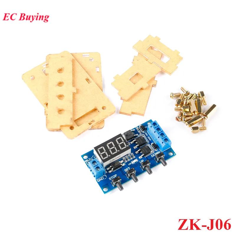 ZK-J04 ZK-J06 DC 12V 24V tubo MOS Dual LED relé de retardo de tiempo Digital interruptor de ciclo de disparo módulo de Control de sincronización de placa de circuito - imagen 4