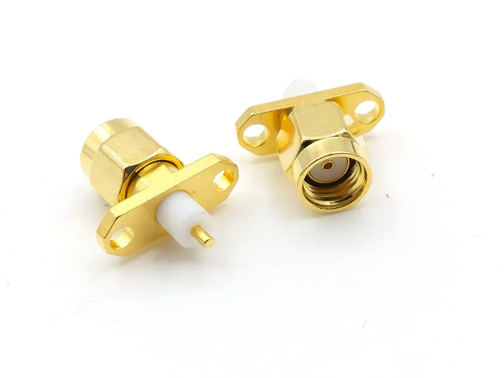 100 UDS-300 Uds conector SMA hembra 2 agujeros taza de soldadura conector de montaje en escritorio