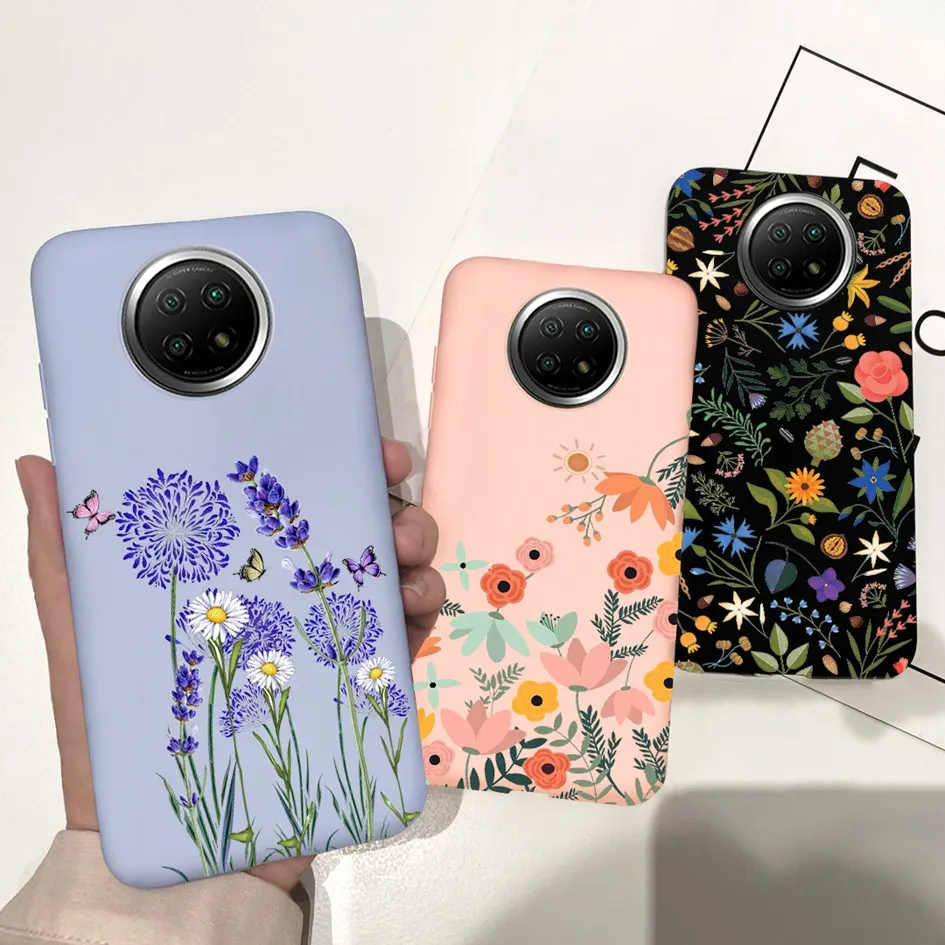Para Xiaomi Redmi 9T Note 9T 5G funda de silicona moda flor suave TPU cubierta de teléfono a prueba de golpes para Xiaomi Redmi Note 9 Note9 parachoques - imagen 5