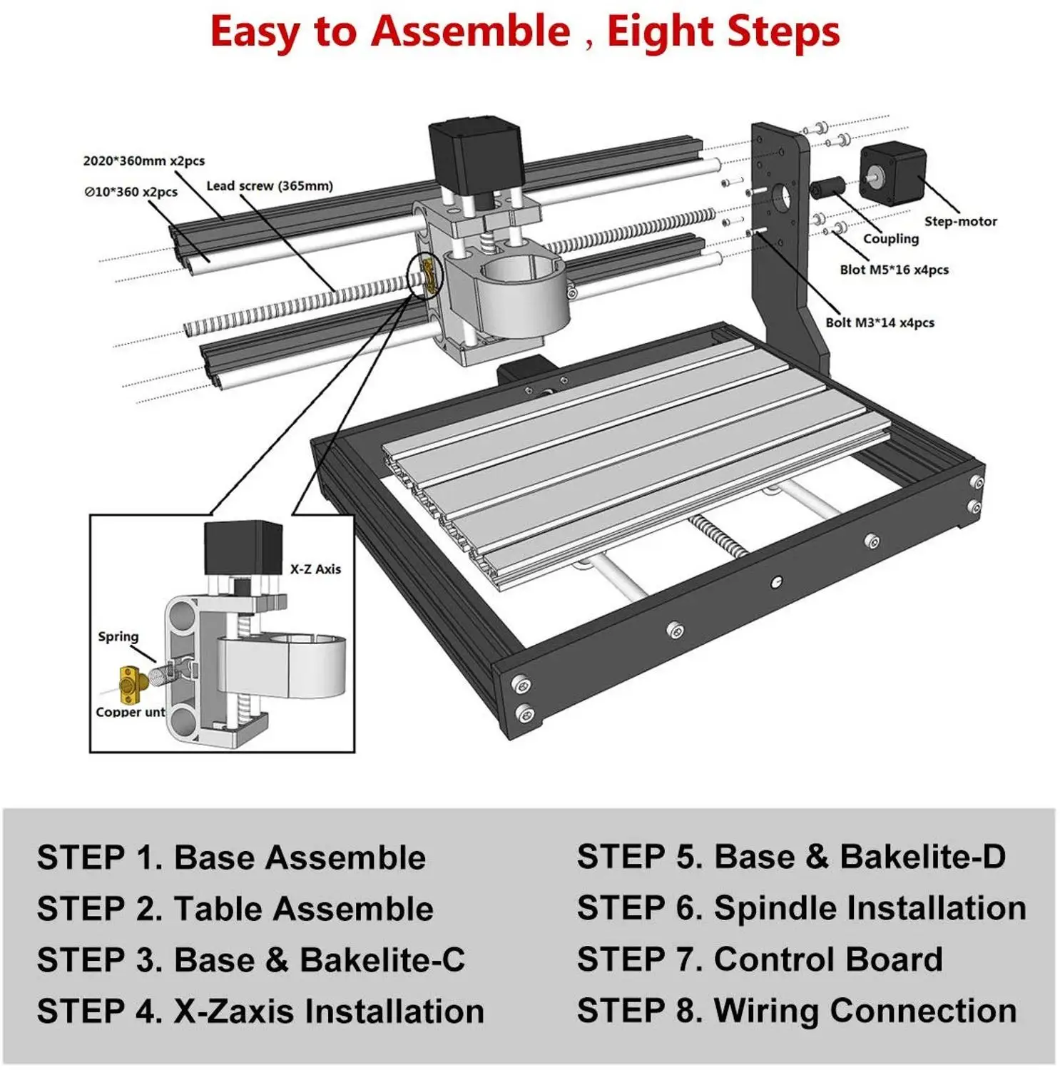 CNC 3018 Pro GRBL DIY máquina de grabado láser CNC fresadora PCB enrutador de madera grabador CNC enrutador de 3 ejes - imagen 3