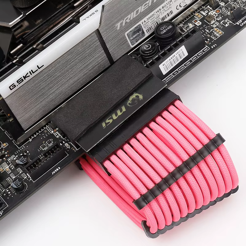 UTHAI placa base de ordenador, fuente alimentación ATX, 24P, giro 90 grados, conector, cabezal dirección, accesorios componentes cableado - imagen 3