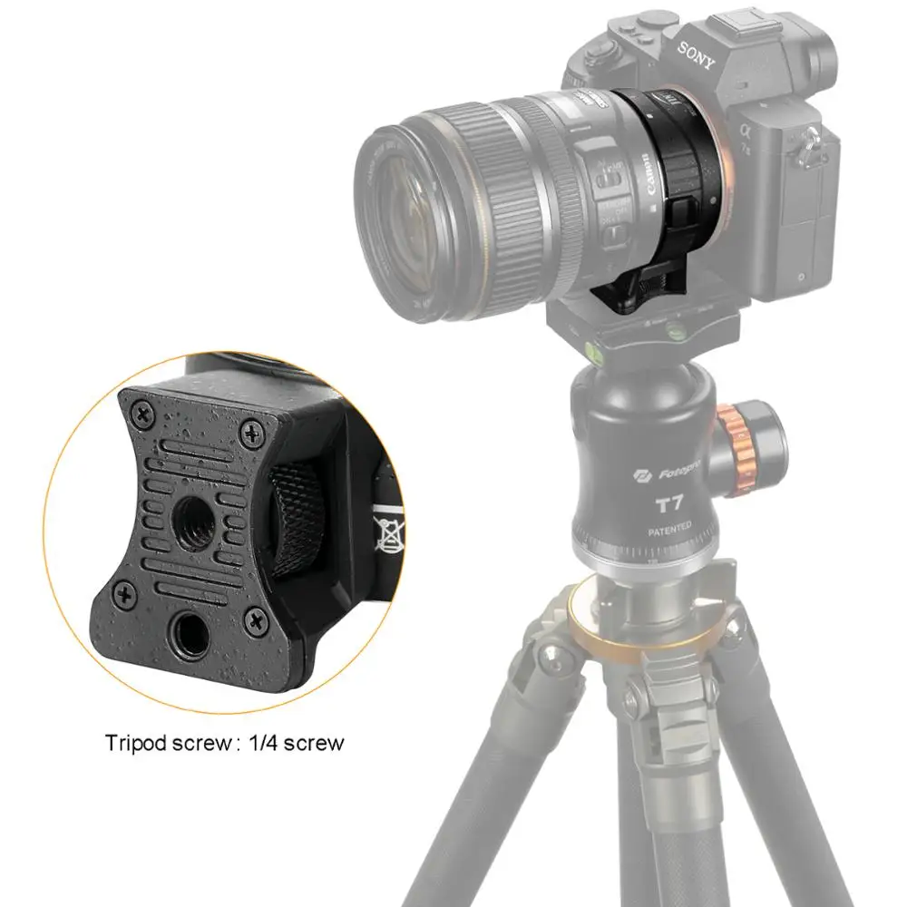 JINTU-Adaptador de montaje de marco completo para lente de enfoque automático, EF-NEX II para lente Canon EF EF-S a cámara Sony NEX A7 A7R A7S A7RII A7RIII A7MII - imagen 5