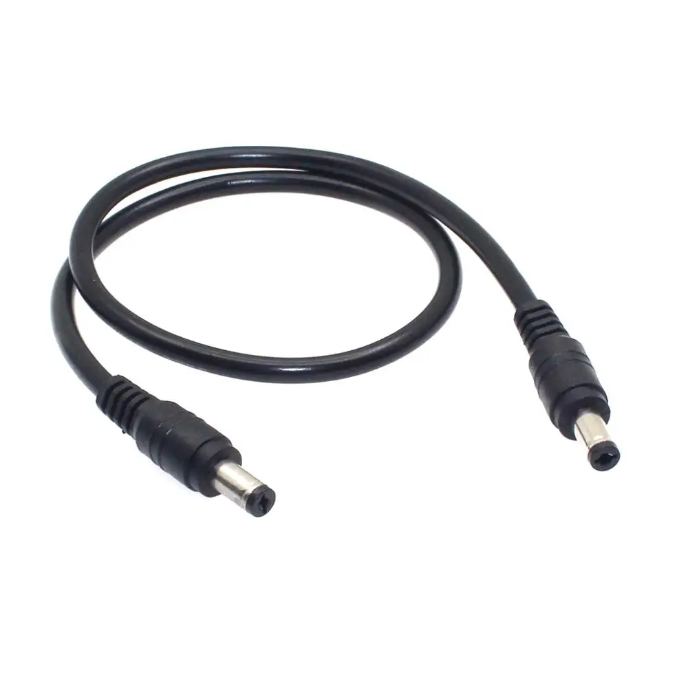 18AWG DC enchufe de alimentación 5,5x2,1mm macho a 5,5x2,1mm macho CCTV Cable conector adaptador 12V 10A cables de extensión de alimentación 0,5 m/1,5 m - imagen 3