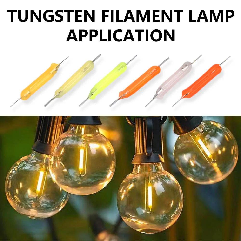 DC3V 100mA 10 Uds. Bombilla Edison de 18,8mm piezas de lámpara de filamento Chip LED accesorios de luz incandescente filamento de diodos decoración festiva - imagen 5