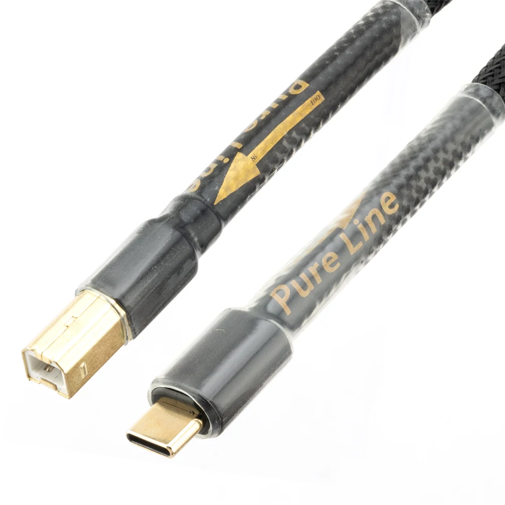 【Pureline】Canare L-4E6S Hifi usb dac OTG cable usb b a cable estéreo typec 6N OFC Cable de audio digital de datos para teléfono móvil dac - imagen 5