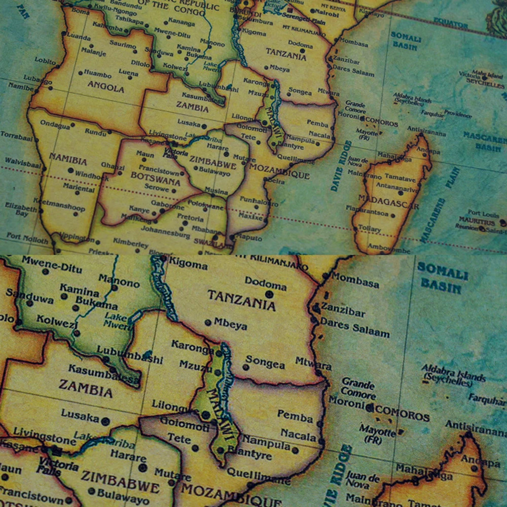 New 100 * 50 cm Ocean Ocean World vintage Art Paper Painting Home Decoration sticker living room poster cafe Ancient poster - imagen 5