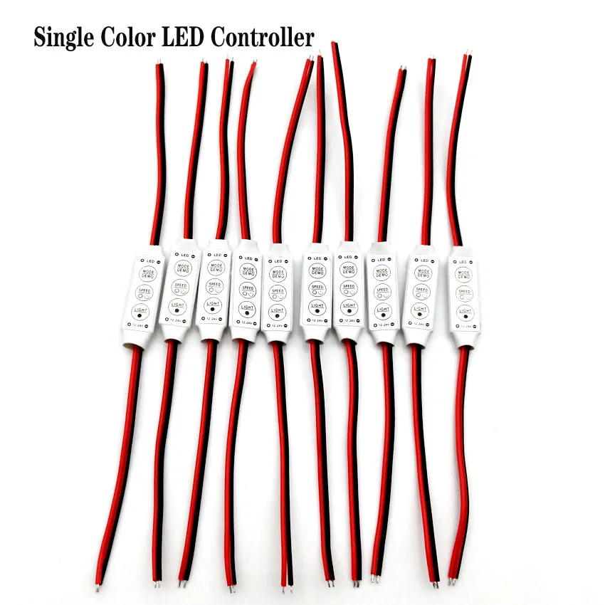 Nuevo 12V Mini 3 teclas controlador LED de un solo Color atenuador de brillo para tira de luz Led 3528 5050 - imagen 2