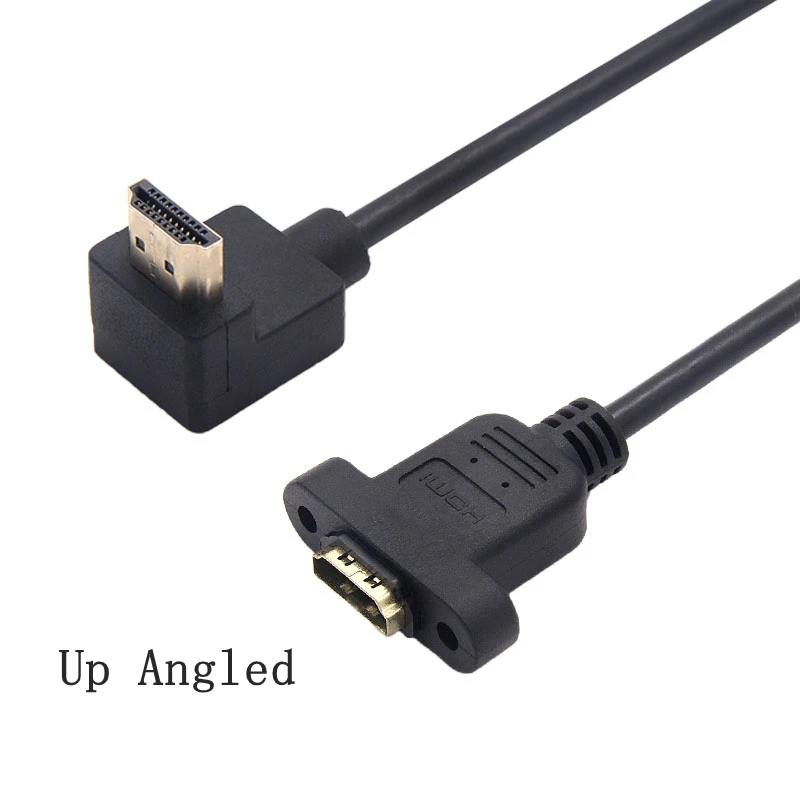 Cable HDMI Extensión Ángulo 90° Panel Macho-Hembra