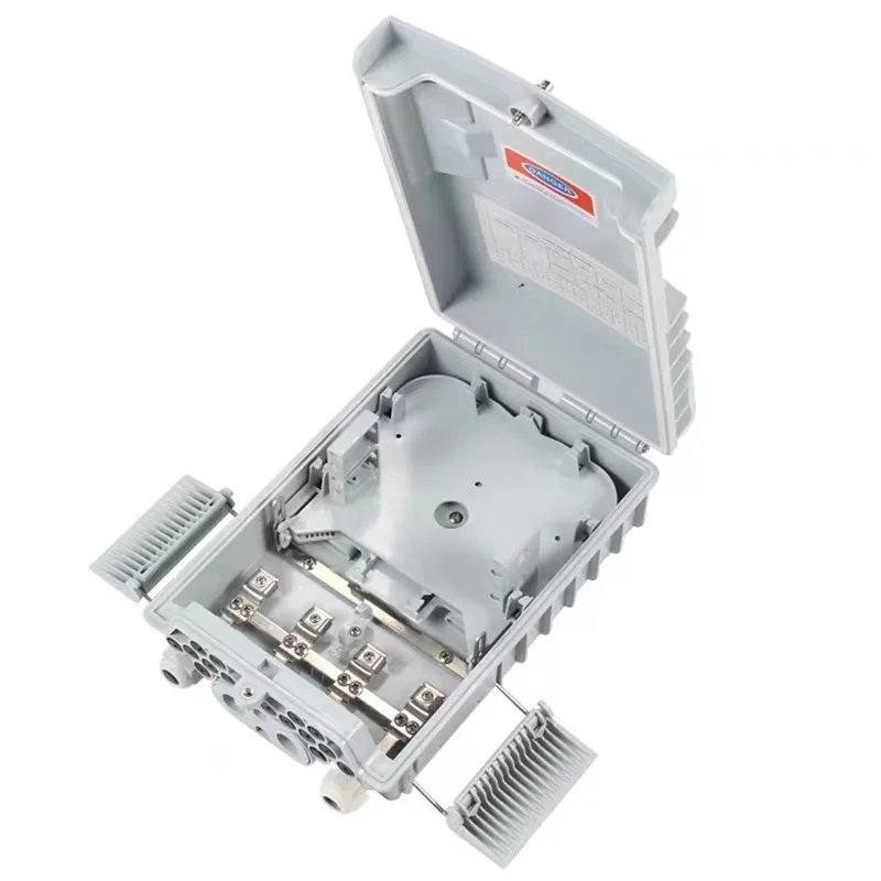 Caja de distribución impermeable FTTH 16 núcleos 295x175x80 mm, caja de conexiones montada en la pared, codificación 1x16 4 en 16 salidas eLink - imagen 3