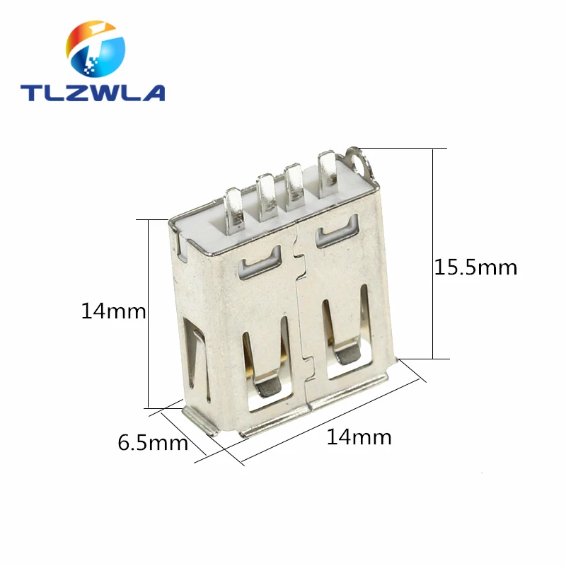 Línea de soldadura hembra tipo A, bloque de controlador USB hembra, cuerpo de inyección, interfaz USB, 15,0 MM, 10 unidades - imagen 4