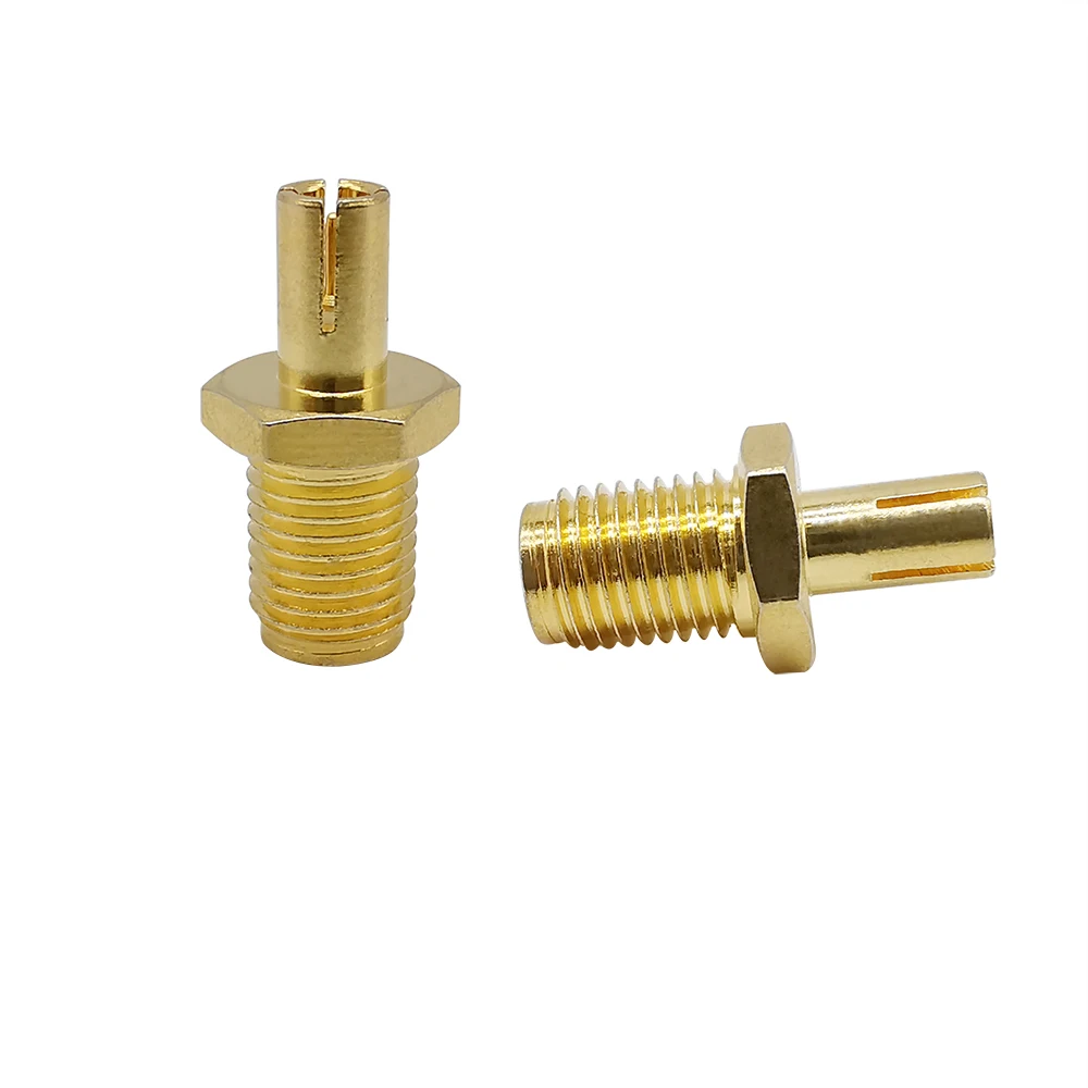 2 uds conector hembra SMA a enchufe macho TS9 conector Coaxial RF adaptador de TS9-SMA chapado en oro - imagen 4