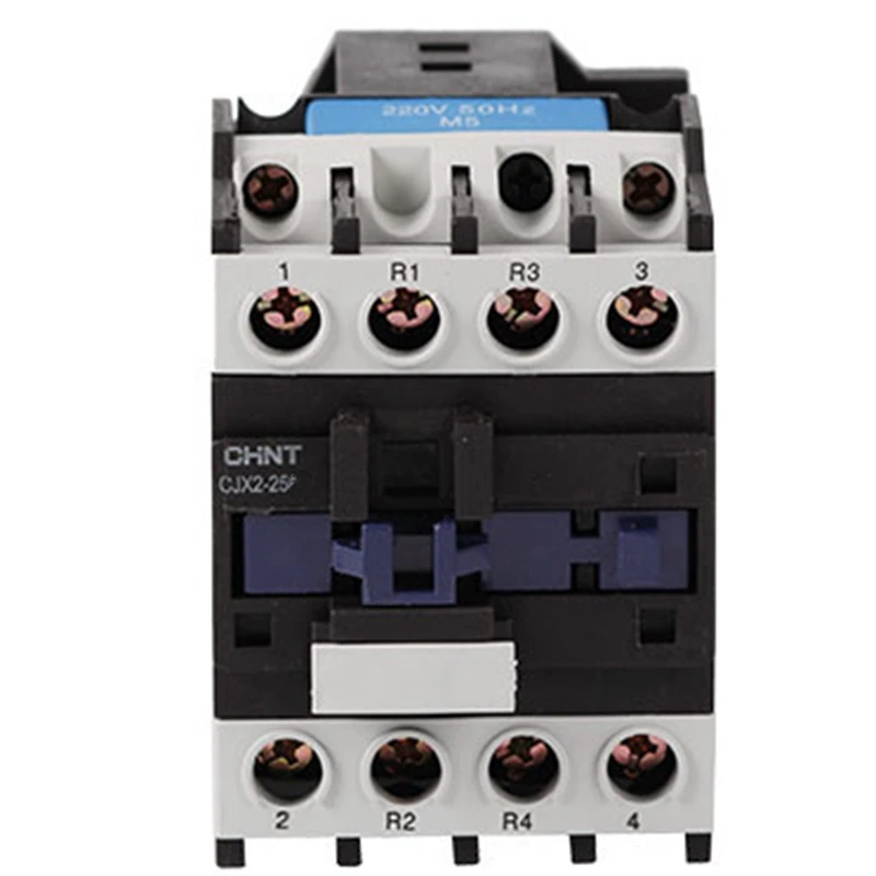 CHINT-Contactor eléctrico Industrial CJX2-2508, montaje en Riel, 2NO, 2NC, 25A, 220V, CJX2, 2508
