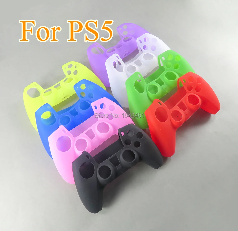 1 Uds. Para PS5 funda de goma de Gel de silicona suave para SONY Playstation 5 para controlador PS5 funda protectora para mando PS5