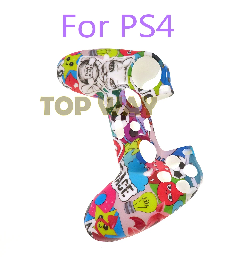 Funda de goma de Gel de silicona suave para mando de SONY Playstation PS4, protección de la piel para mando de PS4 Pro Slim