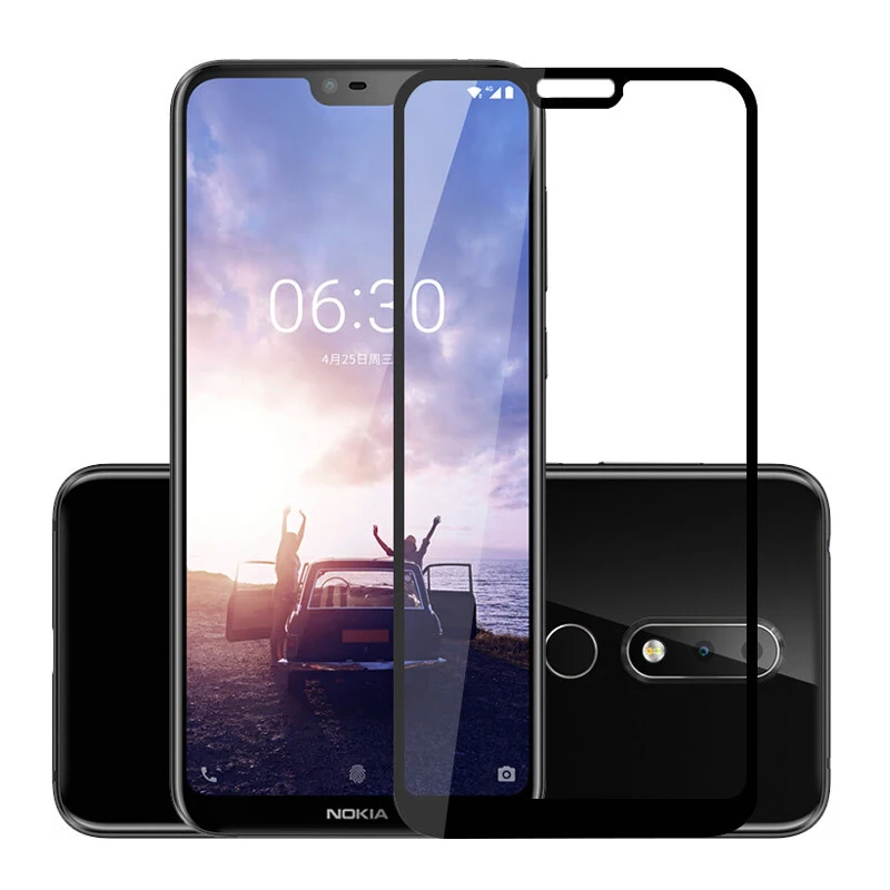 Protector de pantalla de vidrio templado para Nokia, película protectora completa para modelos X6, X5, X3, 2,2, 3,2, 4,2, 2,1, 3,1, 5,1, 7 Plus, 6,1, 7,1 - imagen 4