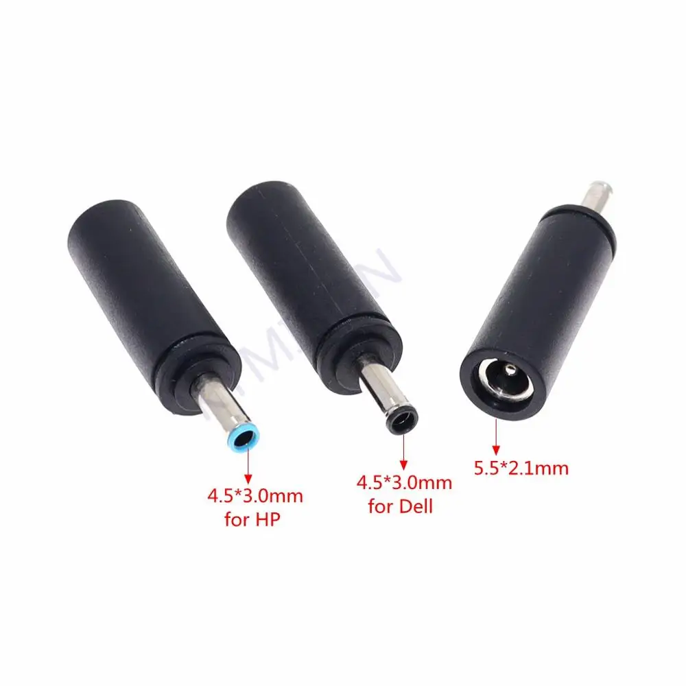 Adaptador de corriente CC para portátil Dell, HP Envy, Ultrabook, cargador, 5,5x2,1mm hembra a 4,5x3,0mm macho
