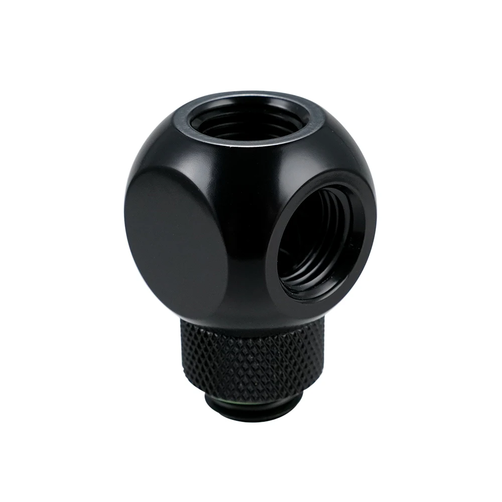 Barrow G1/4 "X4 360 conector divisor cúbico giratorio de 4 vías accesorios de enfriador de construcción de computadora, blanco negro plata, TX4T-A01