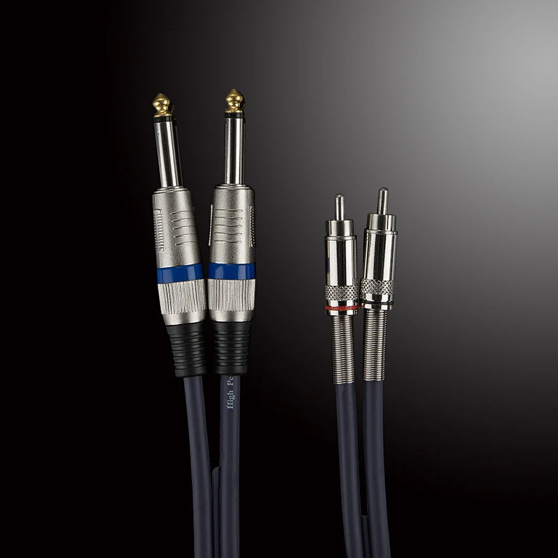 Cable equilibrado de cuatro cabezales, doble 6,35 a doble RCA, 2 pares, 2 cables de mezclador de loto - imagen 4